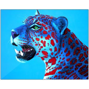 Jaguar With Red Spots (on high gloss metal)