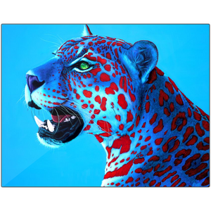 Jaguar With Red Spots (on high gloss metal)