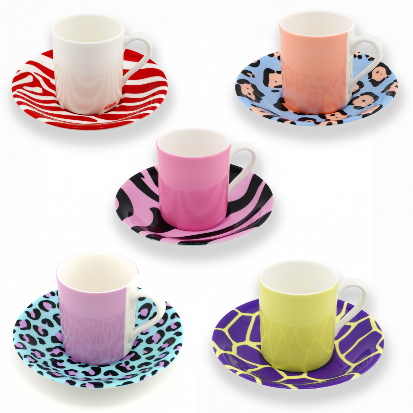 The Wild Espresso Cups, Set of 5